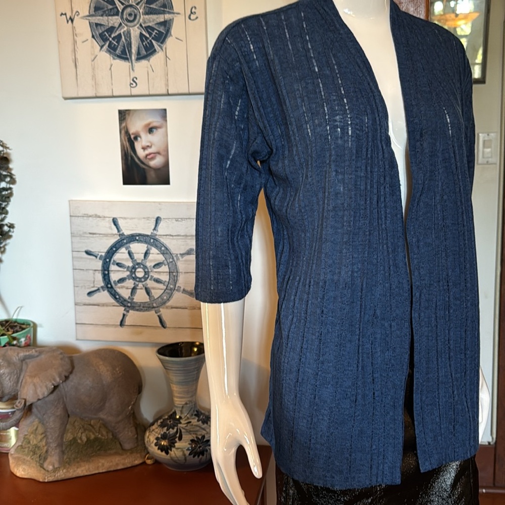 NWT northern reflections size small Navy Blue Open Cardigan